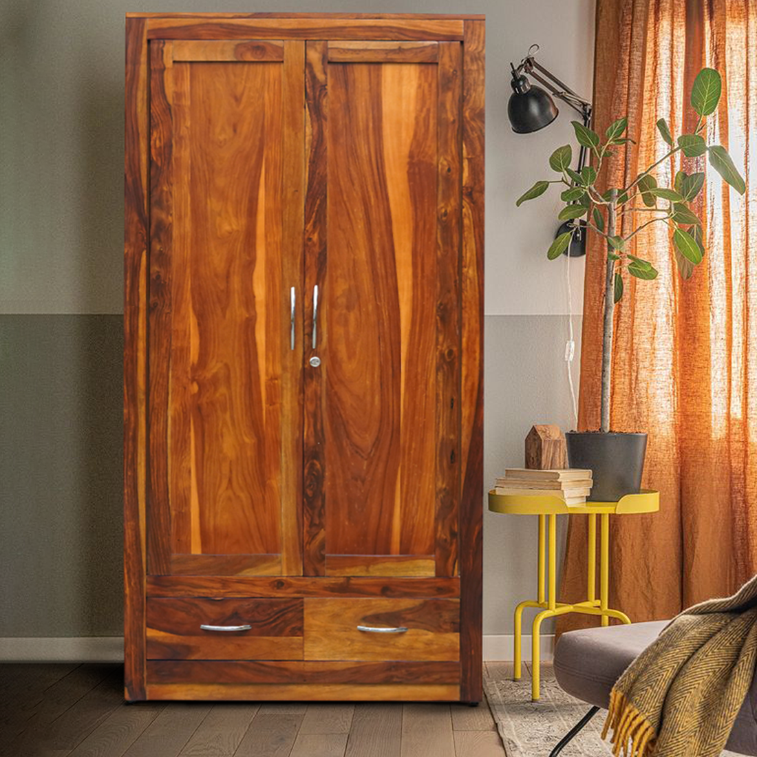 Halifax Wardrobe in Honey Finish