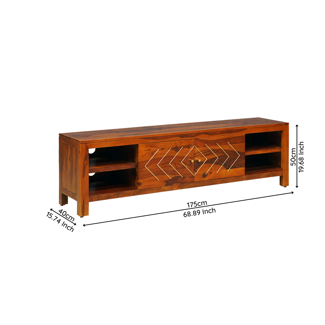 Bristol Large TV Stand in Honey Finish