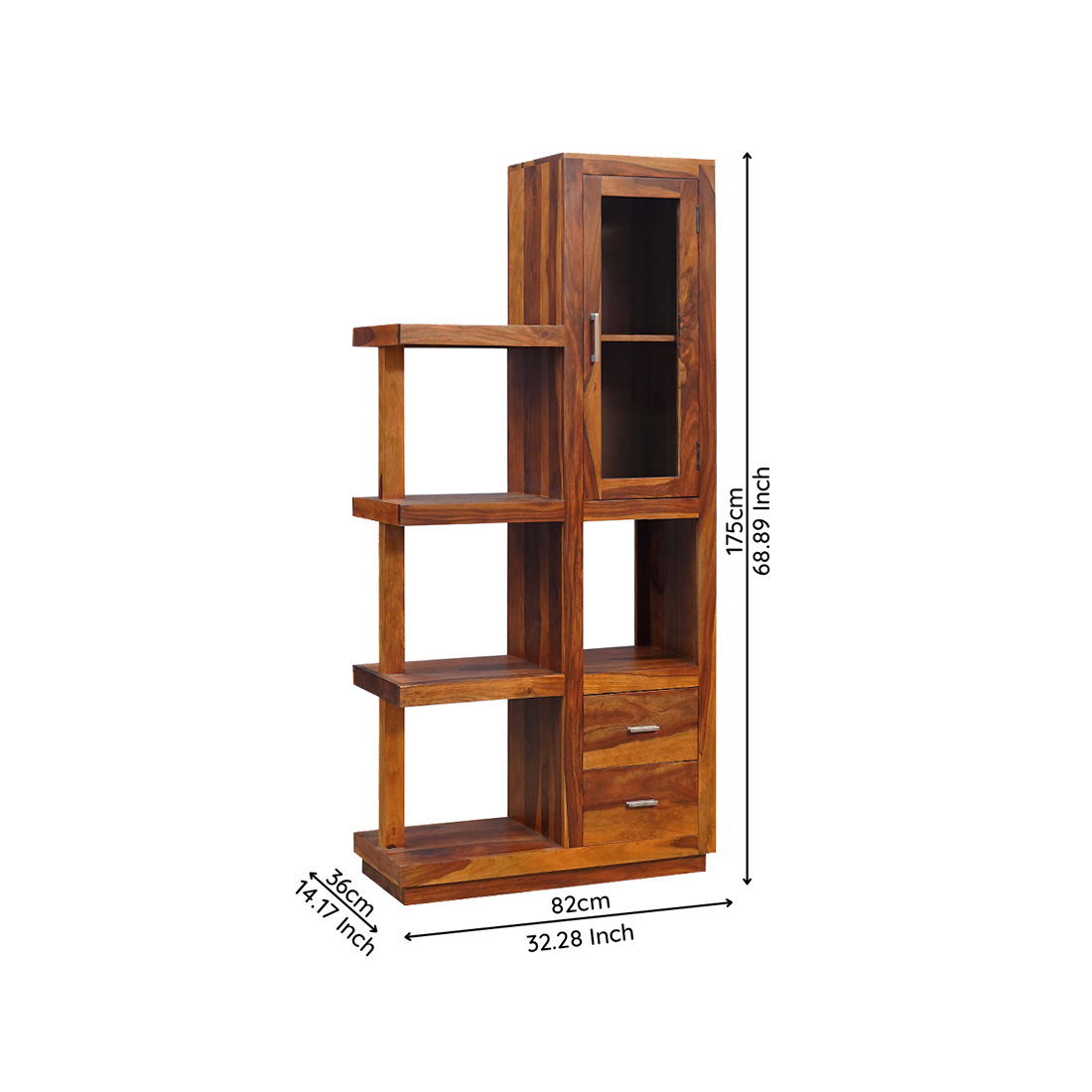 Isabella Showcase in Honey Finish