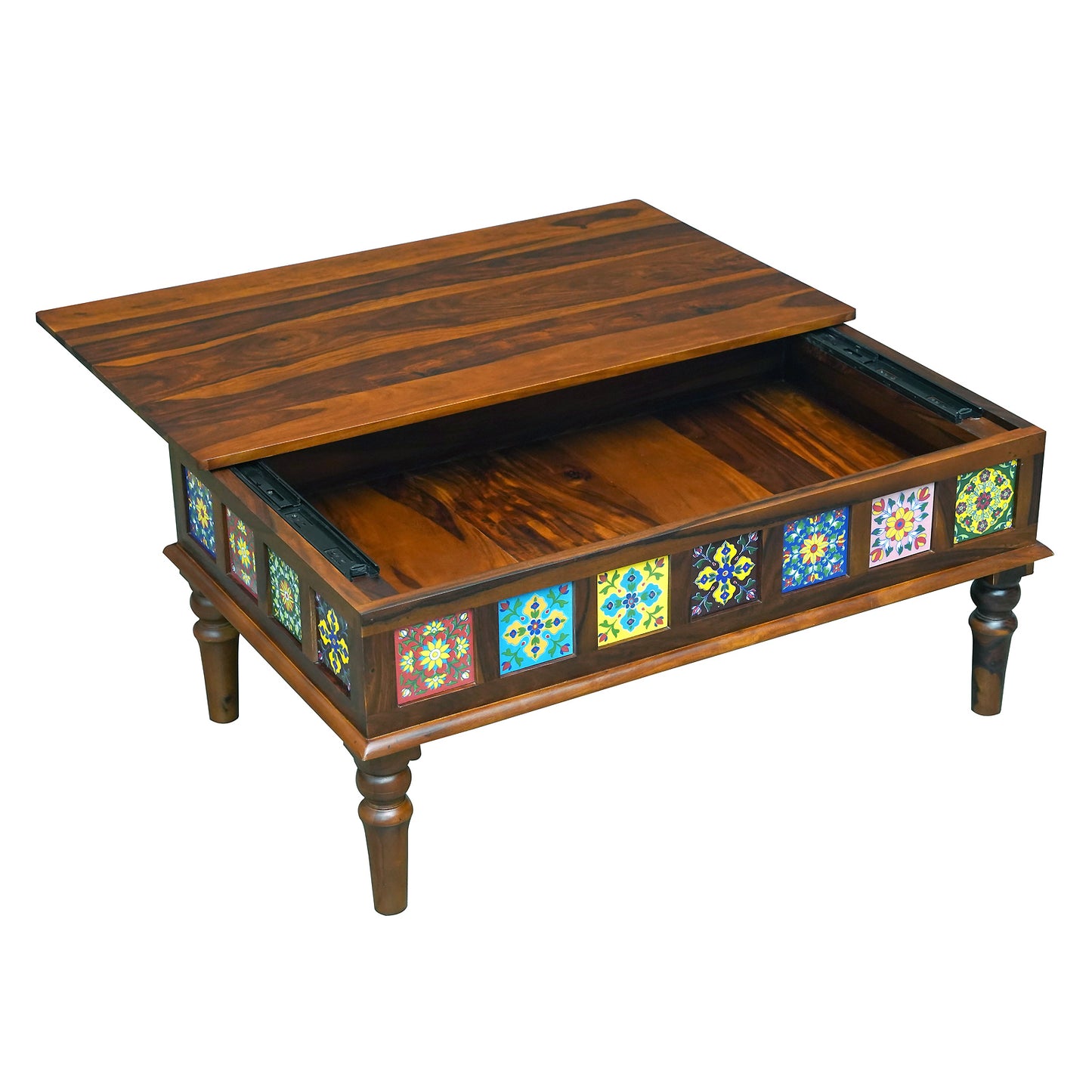 Amber Sheesham Wood Coffee Table in Honey Finish