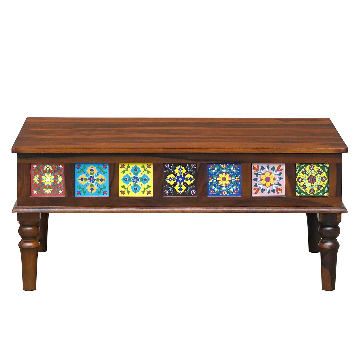 Amber Sheesham Wood Coffee Table in Honey Finish