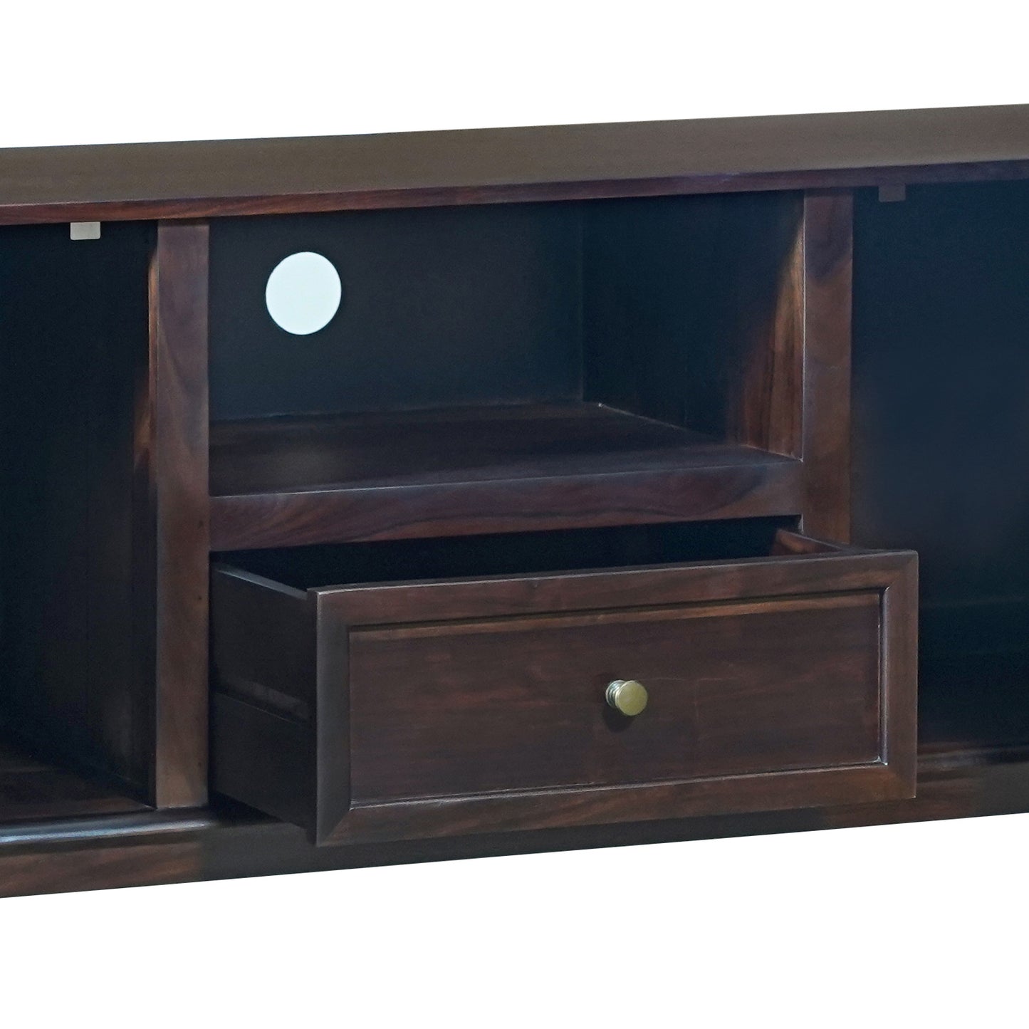 Amber Sheesham Wood TV Stand in Walnut Finish