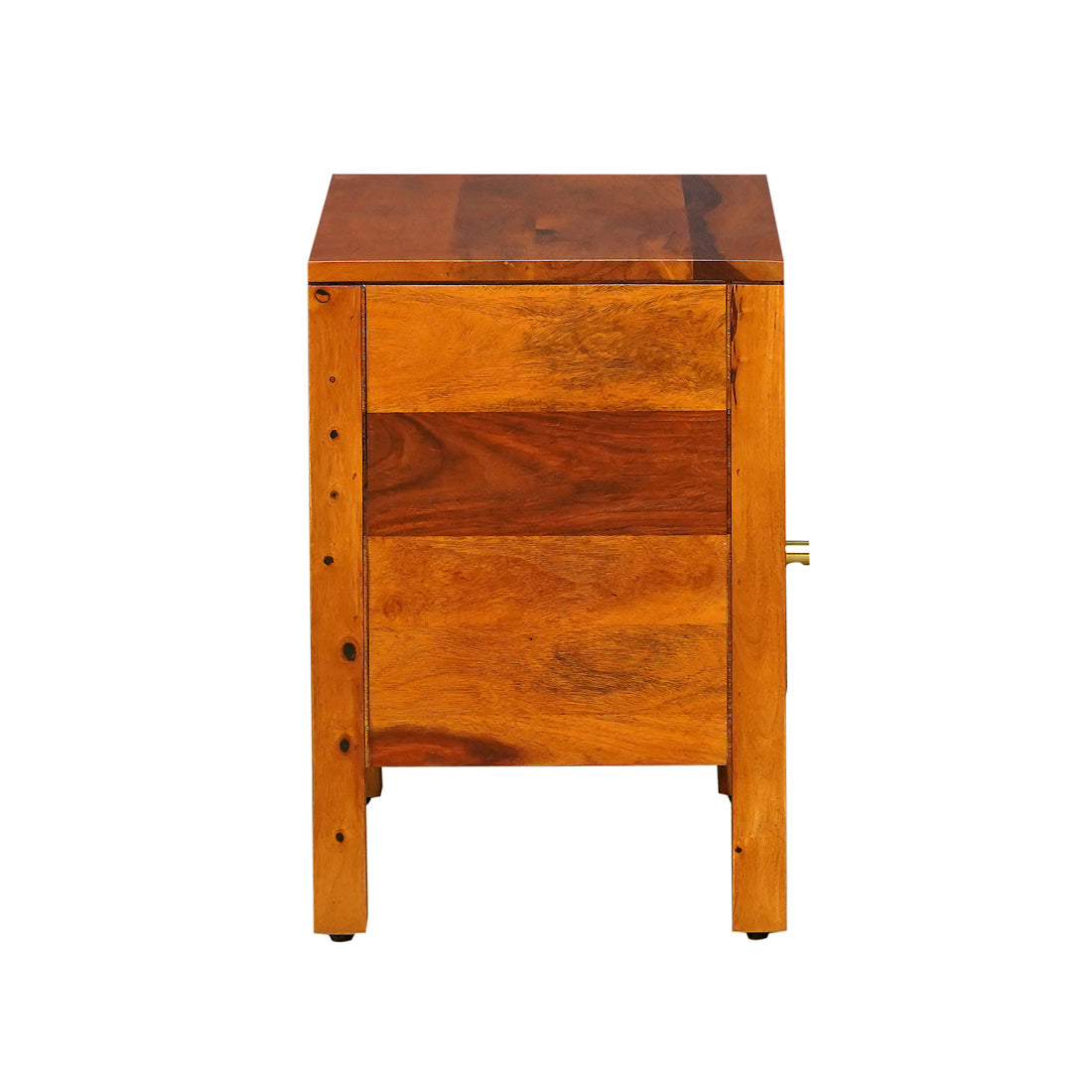 Bristol Sheesham Wood Bedside Table in Honey Finish