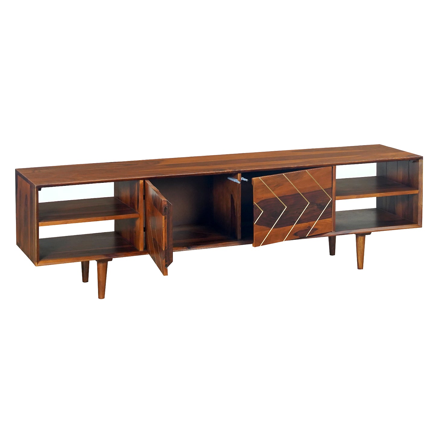 Bristol Sheesham Wood TV Stand in Honey Finish