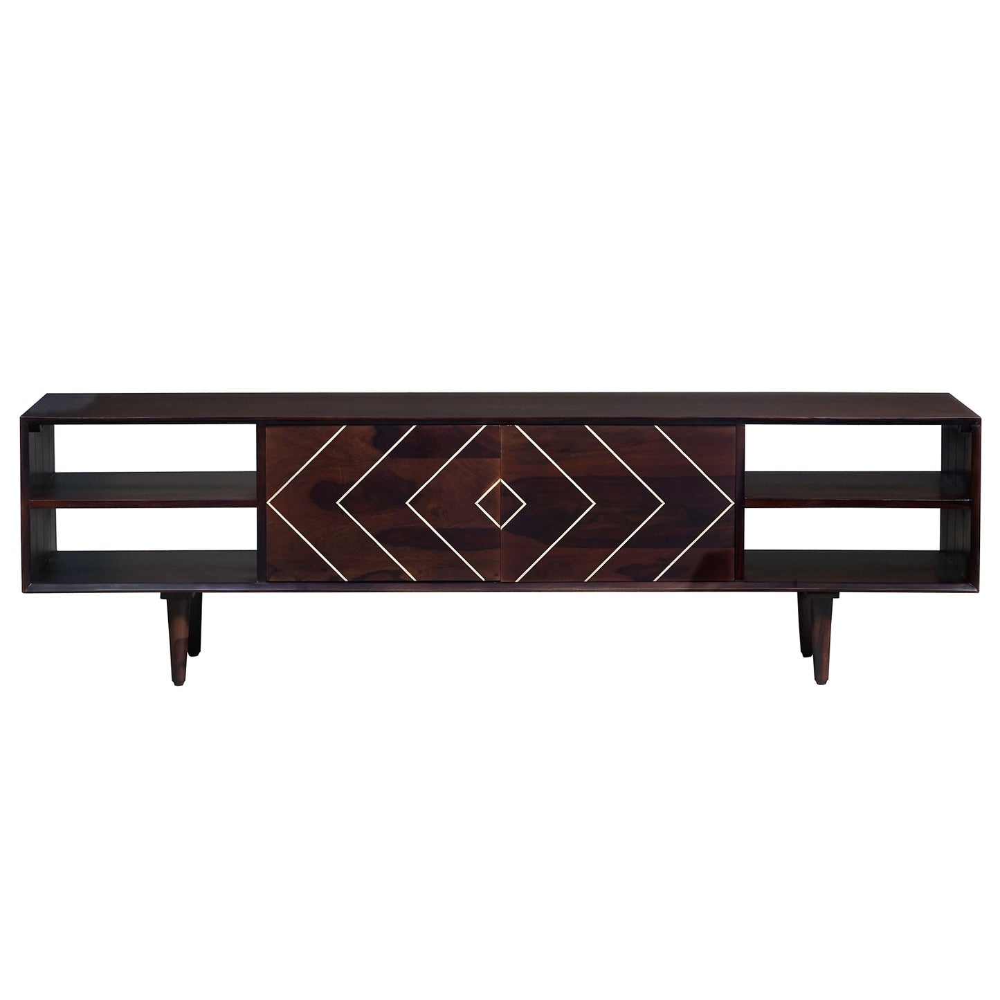 Bristol Sheesham Wood TV Stand in Walnut Finish