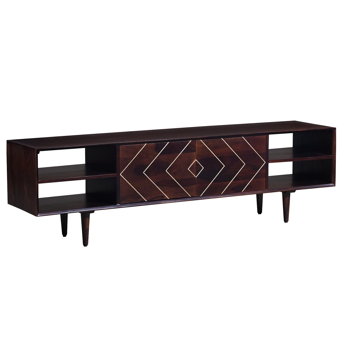 Bristol Sheesham Wood TV Stand in Walnut Finish