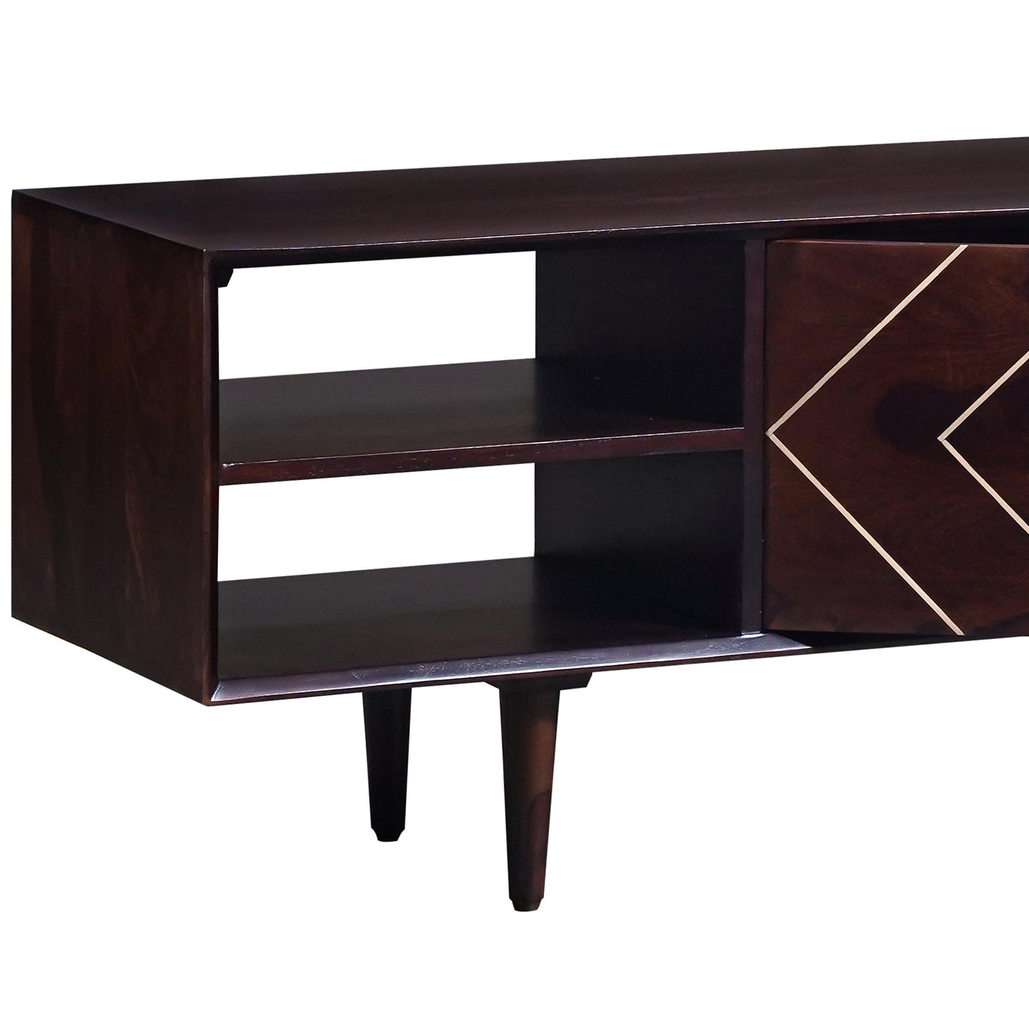 Bristol Sheesham Wood TV Stand in Walnut Finish