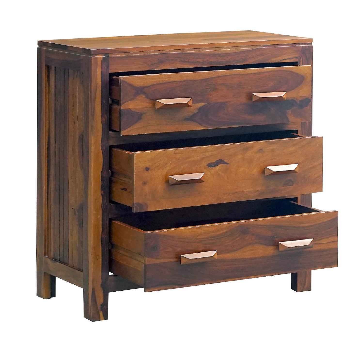 Harper Sheesham Wood Chest of Drawers in Honey Finish