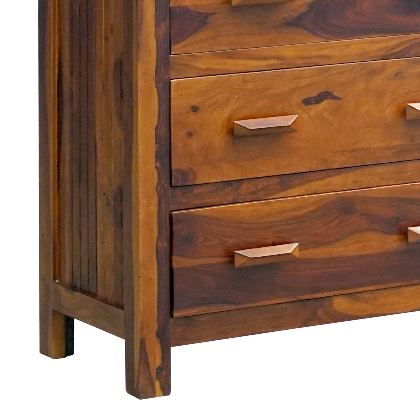 Harper Sheesham Wood Chest of Drawers in Honey Finish