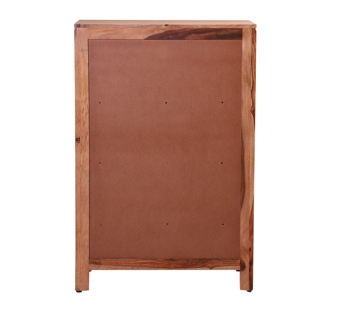 Harper Sheesham Wood Glass Cabinet in Natural Finish
