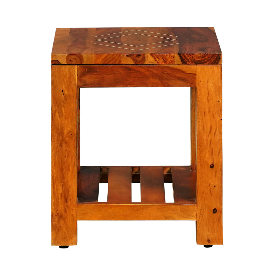 Bristol Sheesham Wood Side Table in Honey Finish