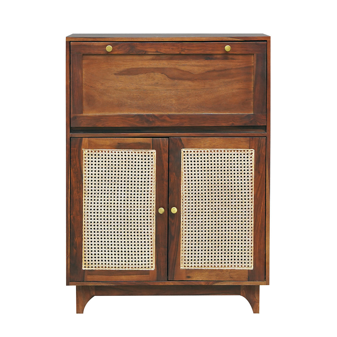 Madrid Sheesham Wood Bar Cabinet in Walnut Finish