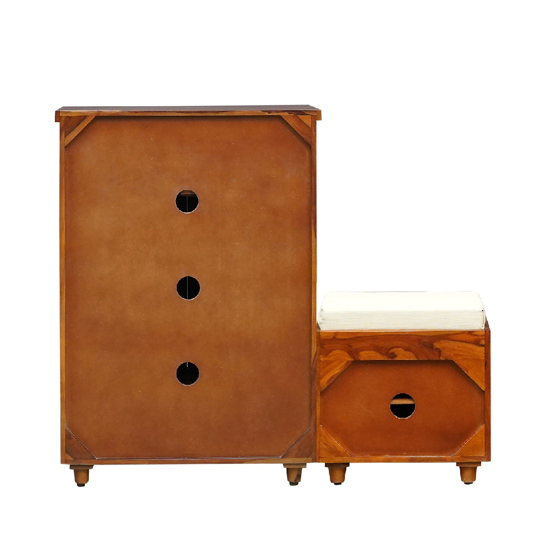 Napa Sheesham Wood Shoe Rack in Honey Finish