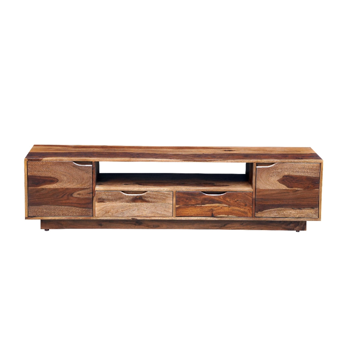 Nentis Sheesham Wood TV Stand in Natural Finish