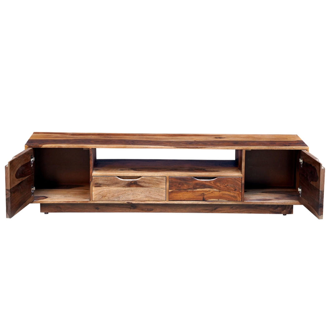 Nentis Sheesham Wood TV Stand in Natural Finish