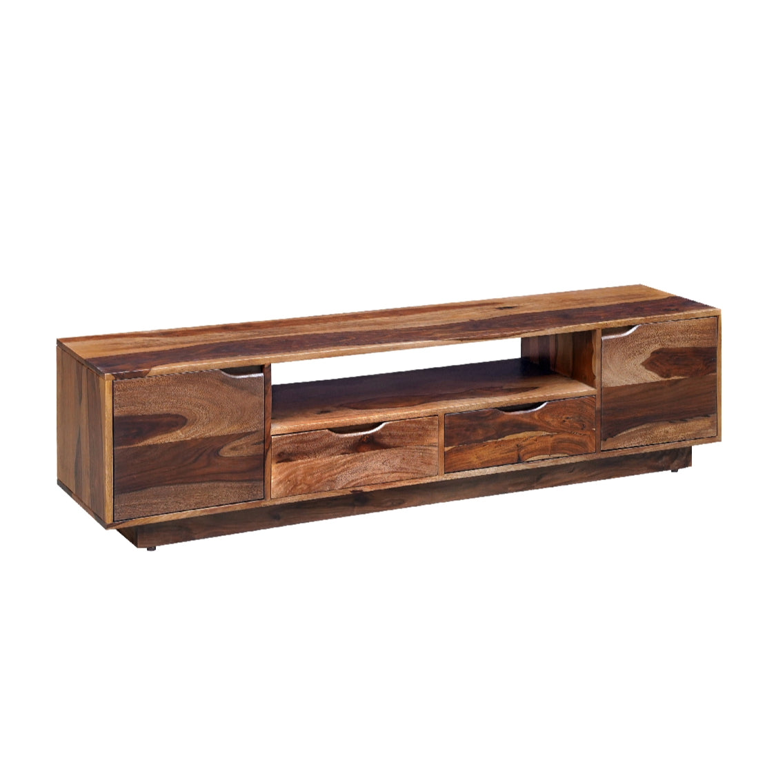 Nentis Sheesham Wood TV Stand in Natural Finish