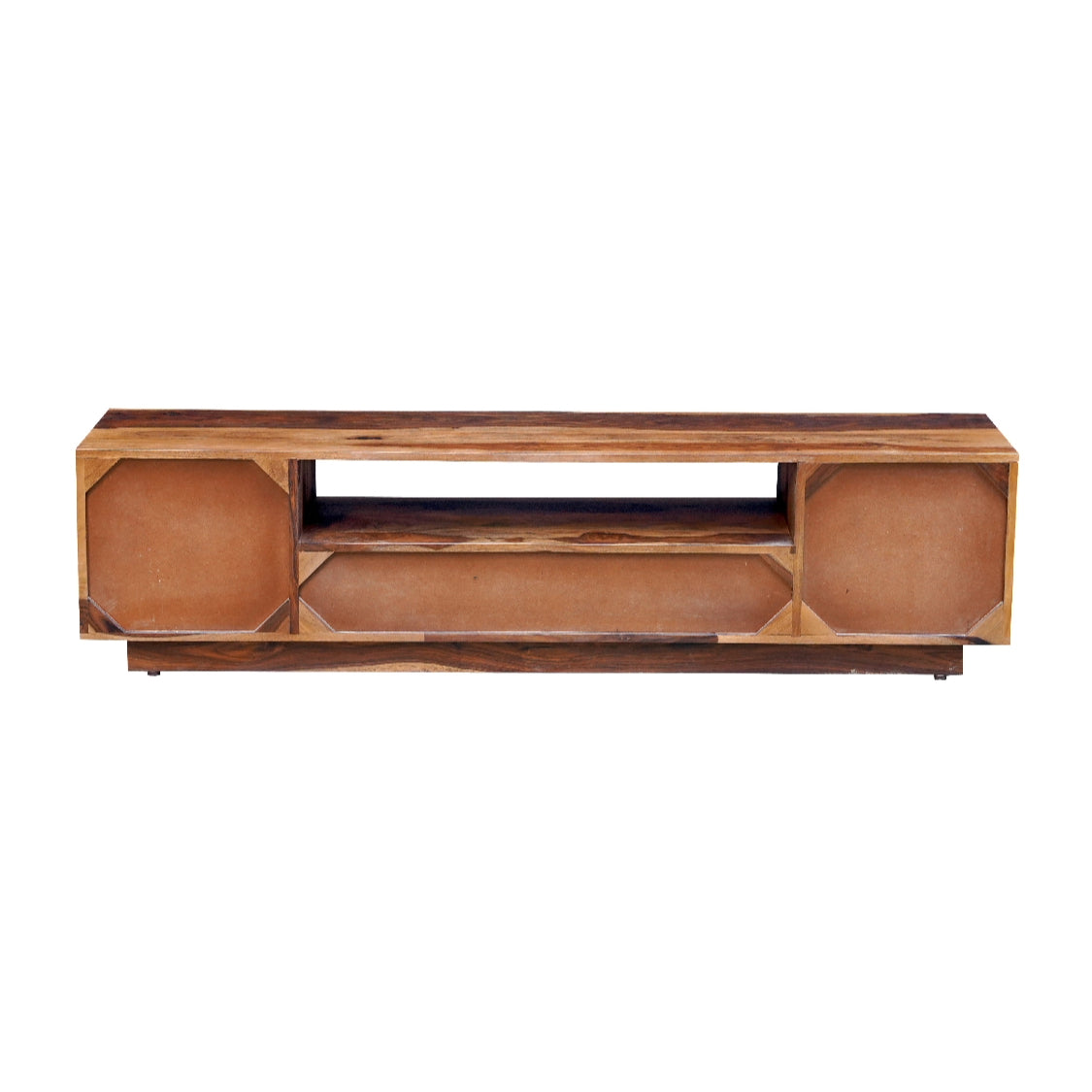 Nentis Sheesham Wood TV Stand in Natural Finish