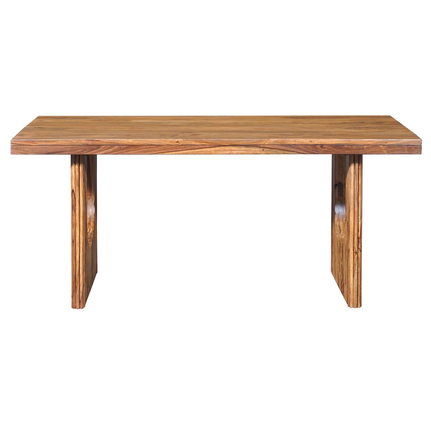 Nicobar Sheesham Wood 6S Dining Set in Stone Finish