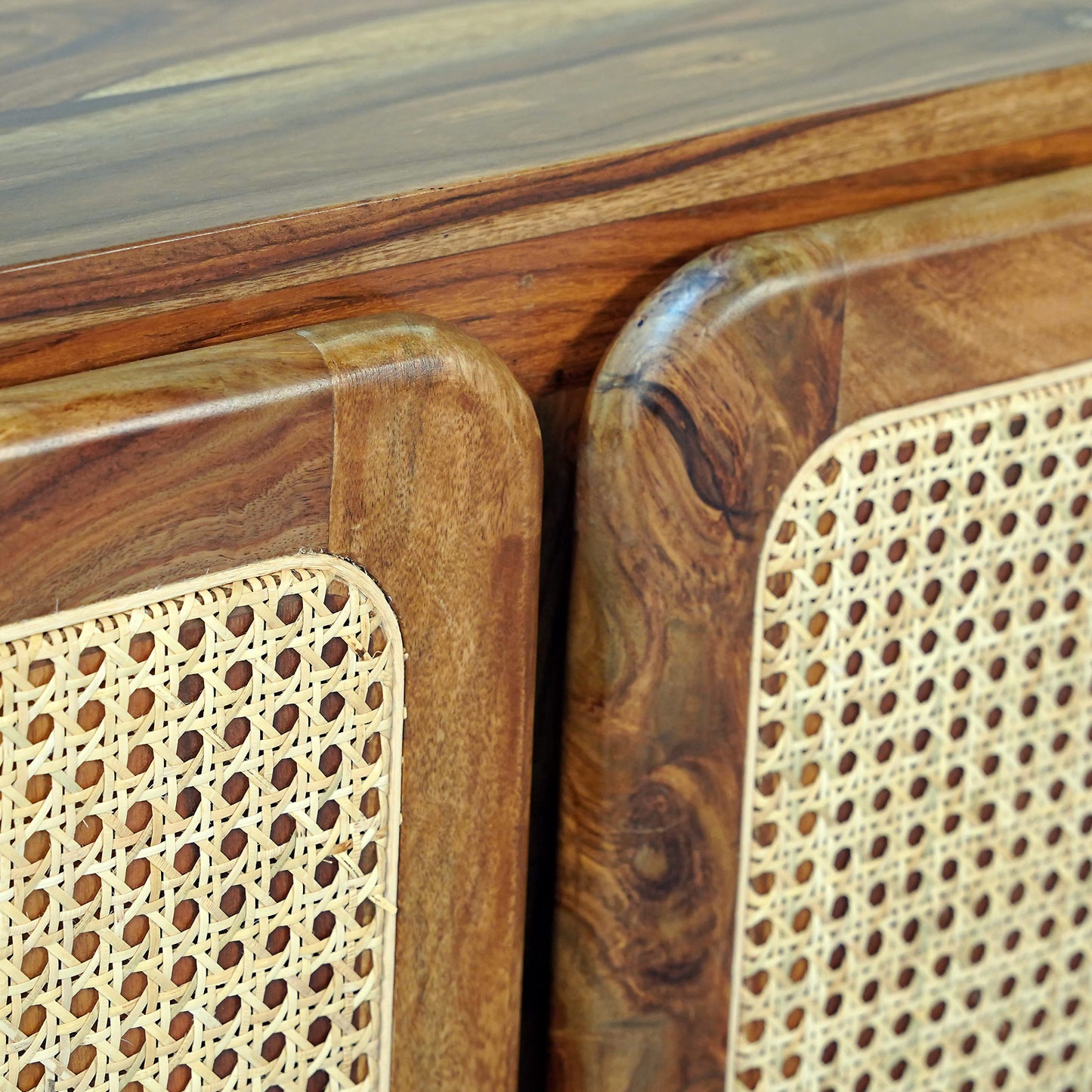 Nicobar Sheesham Wood Sideboard in Stone Finish