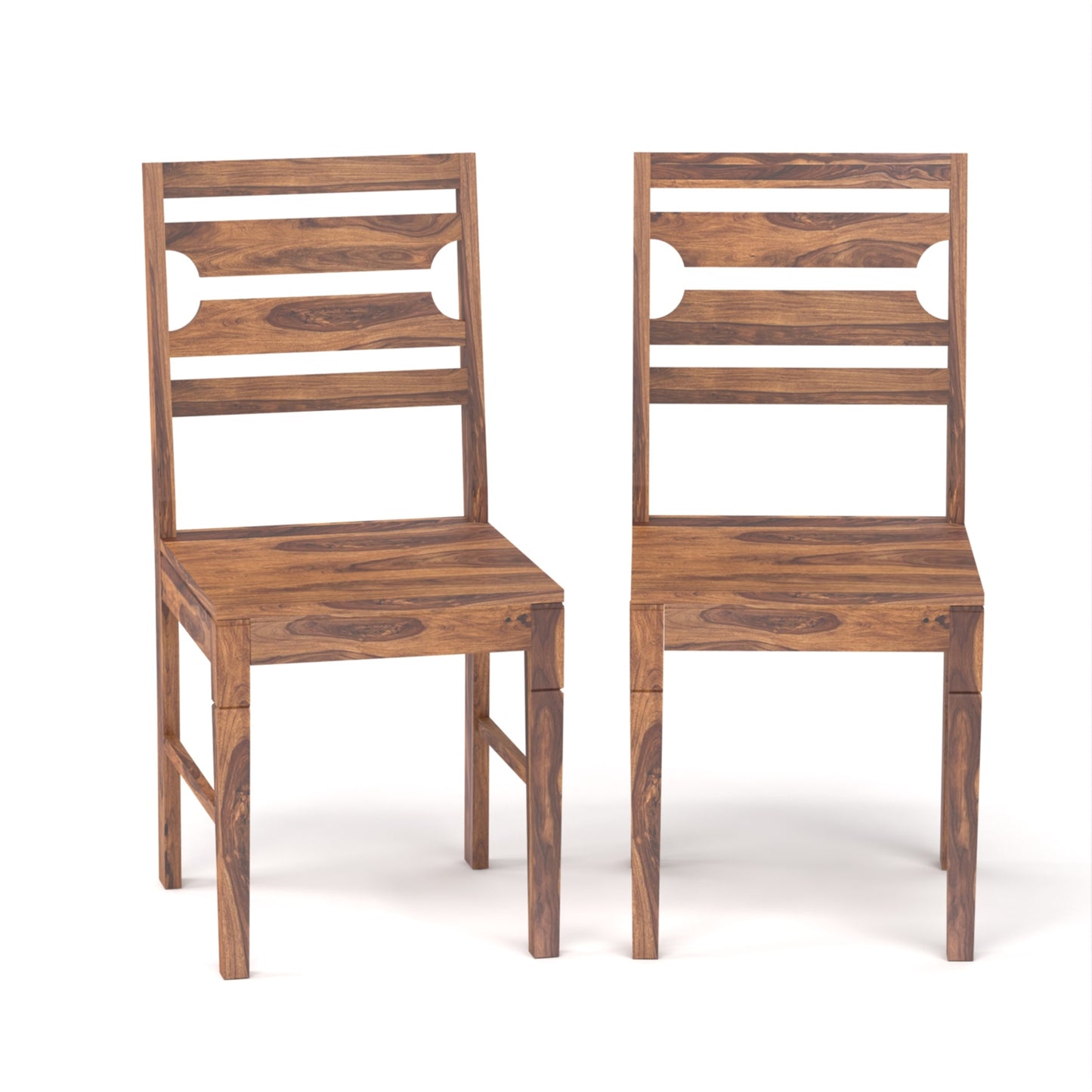Prados Sheesham Wood Dining Chair Set of Two in Honey Finish