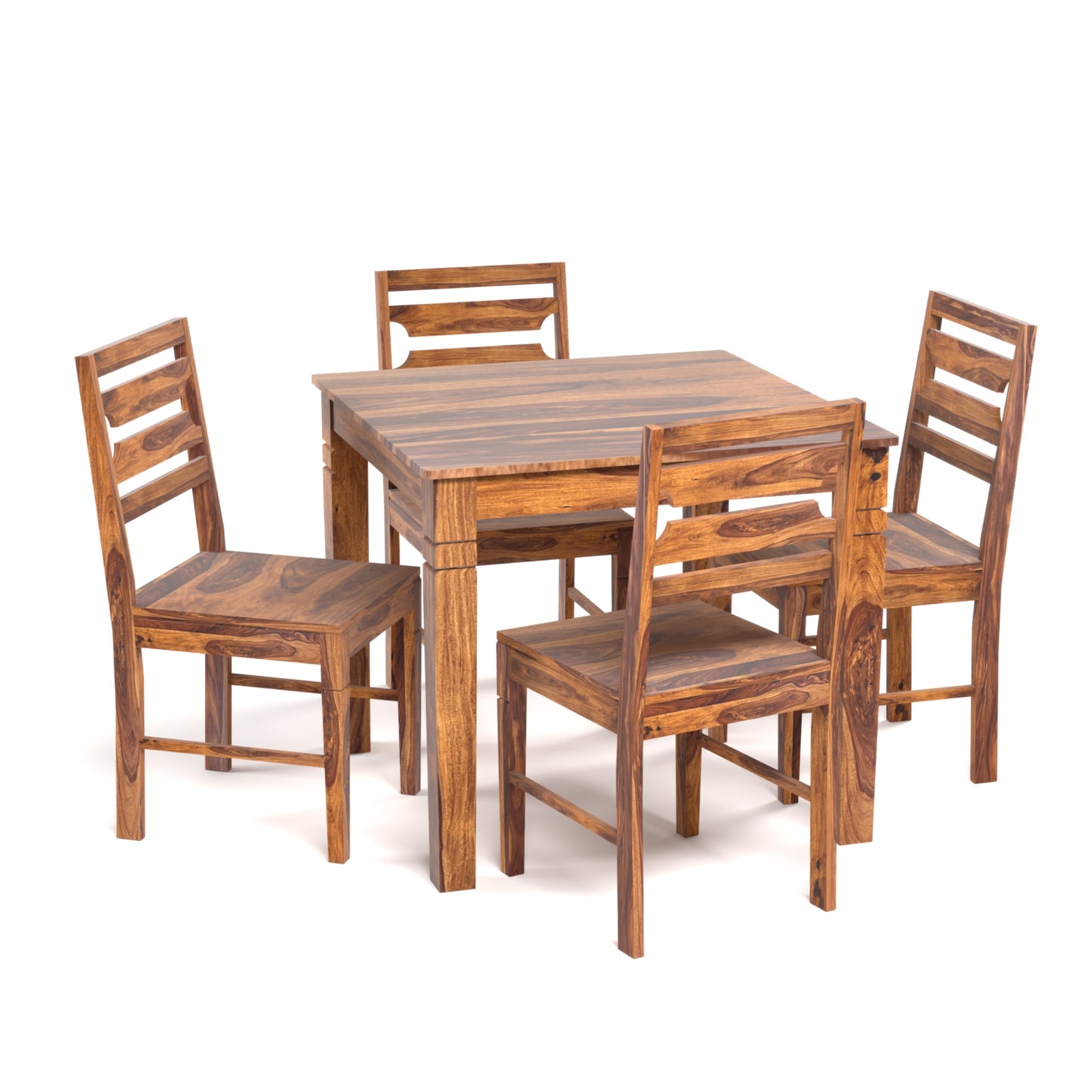 Prados Sheesham Wood Four Seater Dining Set in Honey Finish