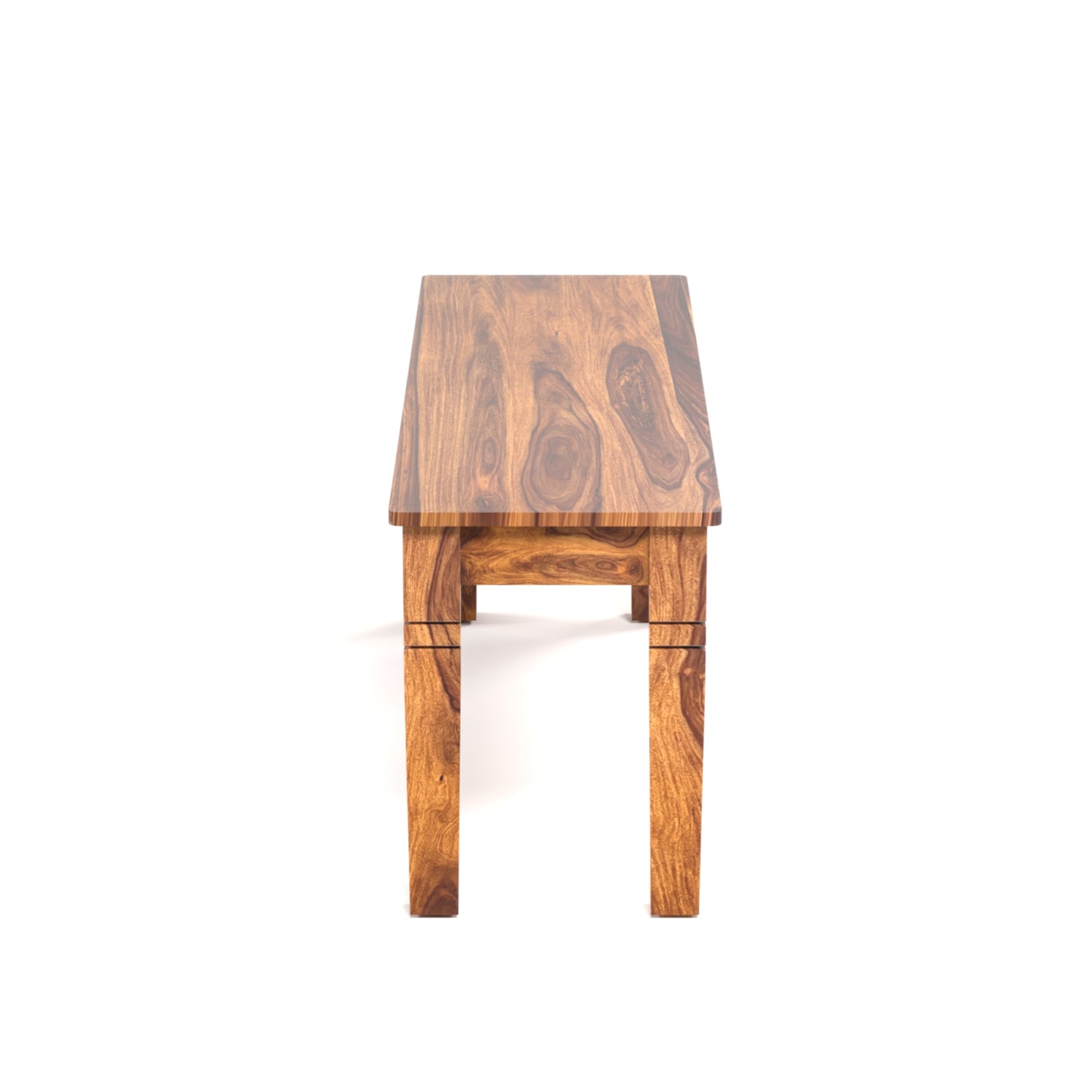 Prados Sheesham Wood Six Seater Dining Set with Bench in Honey Finish