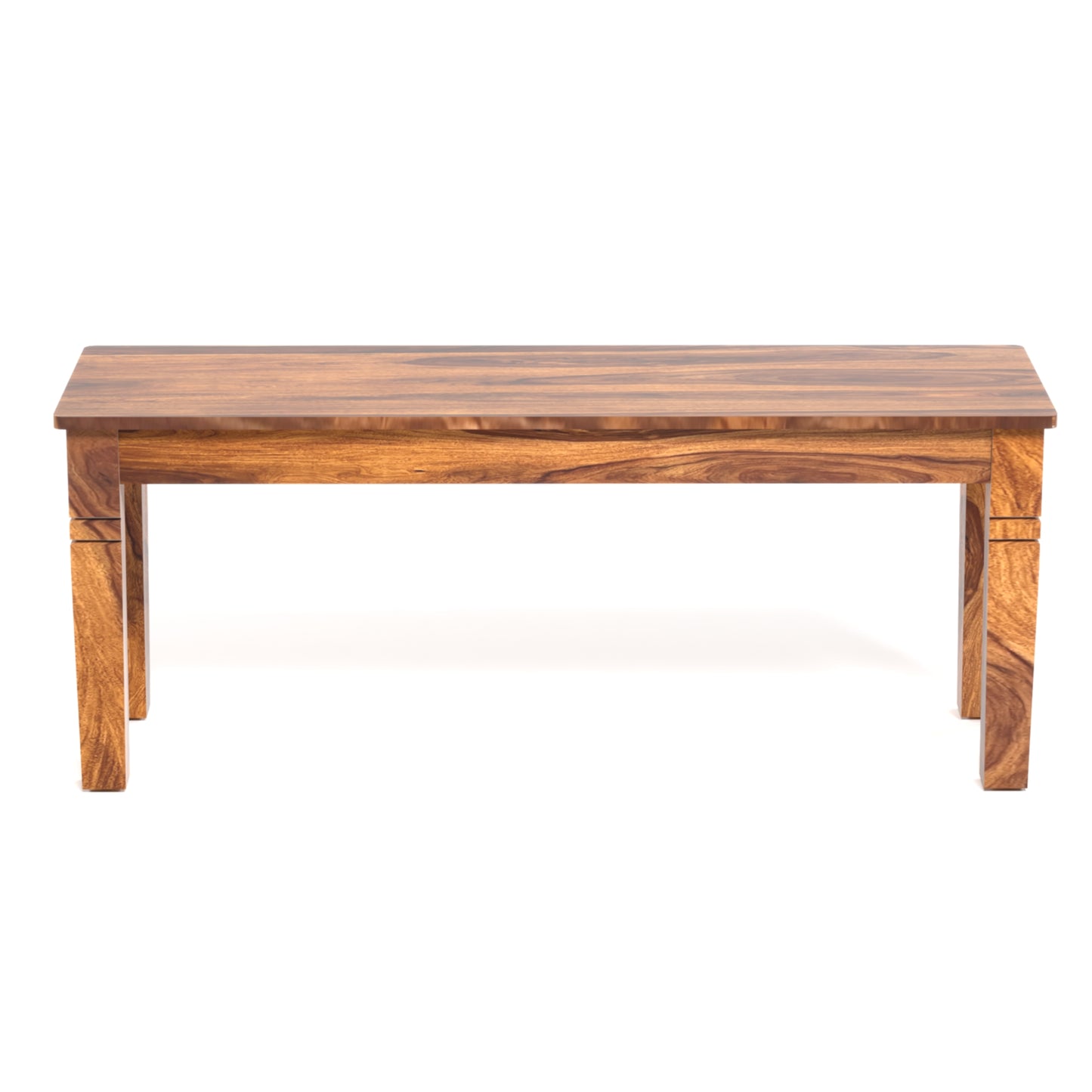 Prados Sheesham Wood Six Seater Dining Set with Bench in Honey Finish