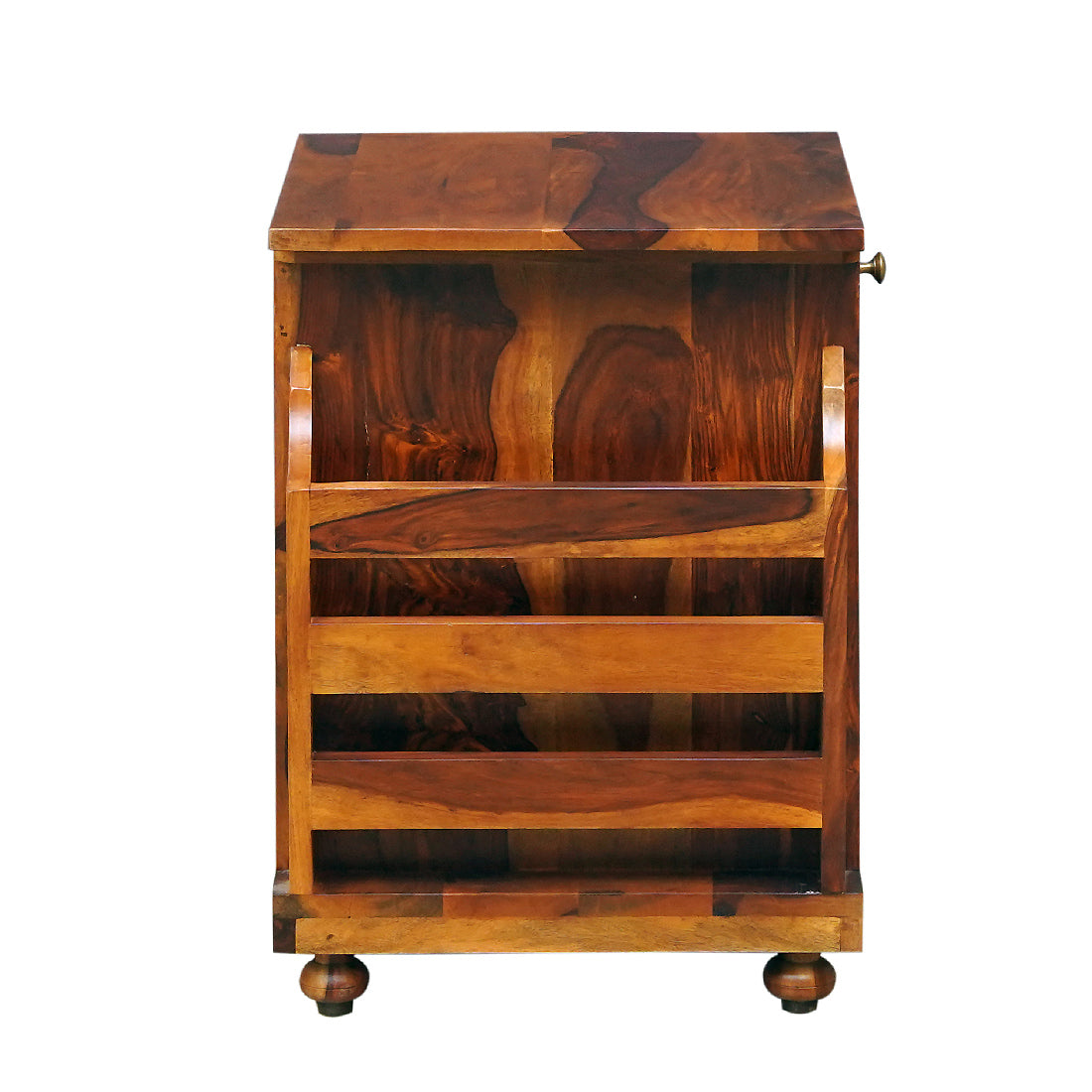 Rhea Sheesham Wood Side Table in Honey Finish