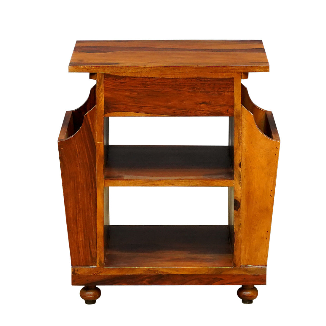 Rhea Sheesham Wood Side Table in Honey Finish