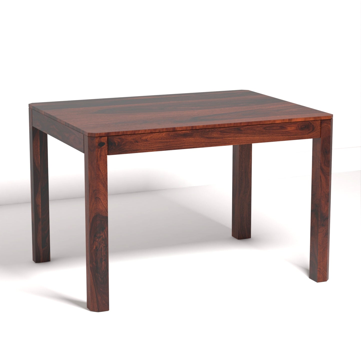 Ruby Sheesham Wood Four Seater Dining Table in Rosewood Finish