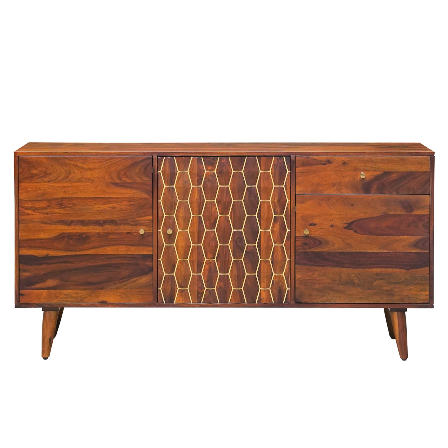 Ruby Sheesham Wood Sideboard in Honey Finish