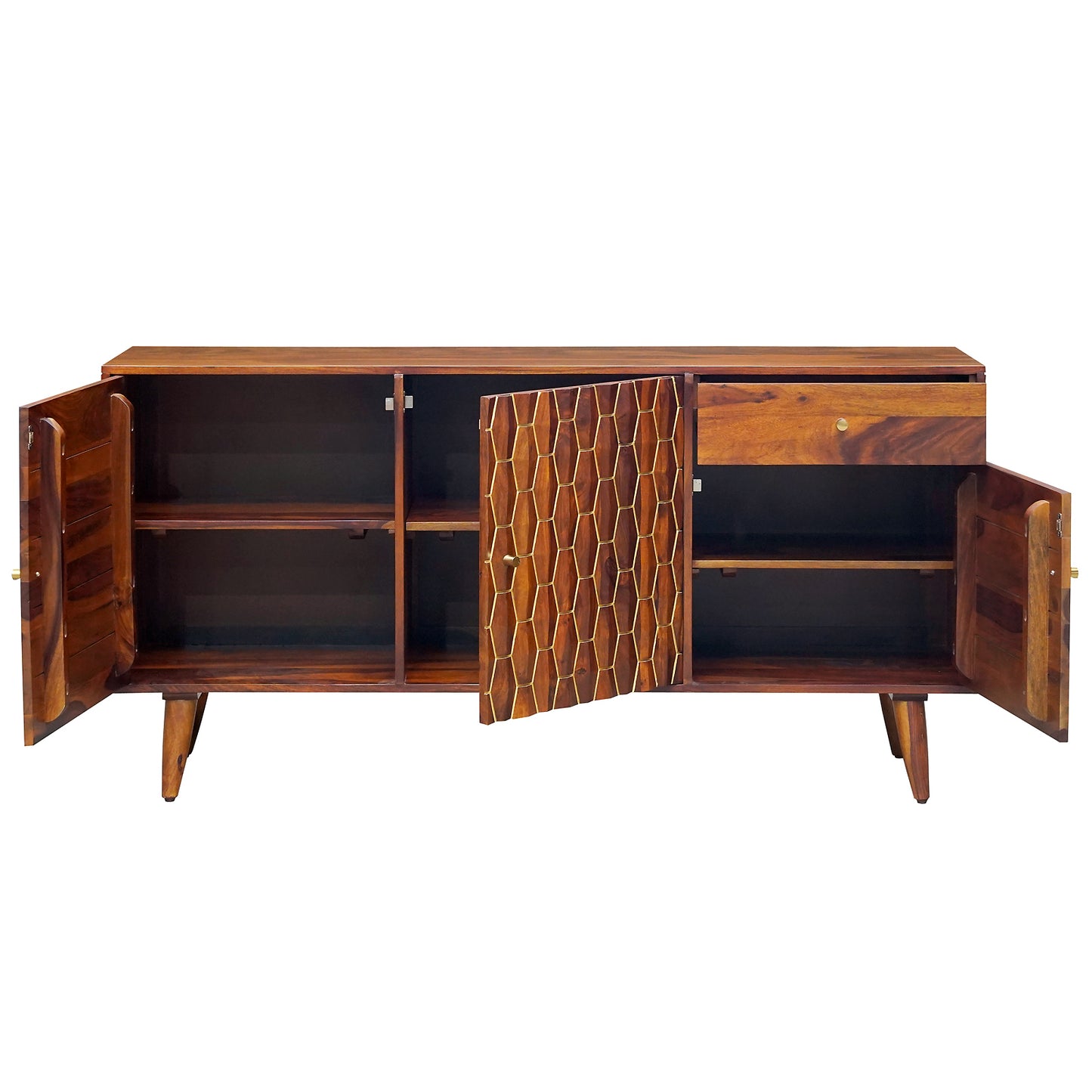 Ruby Sheesham Wood Sideboard in Honey Finish