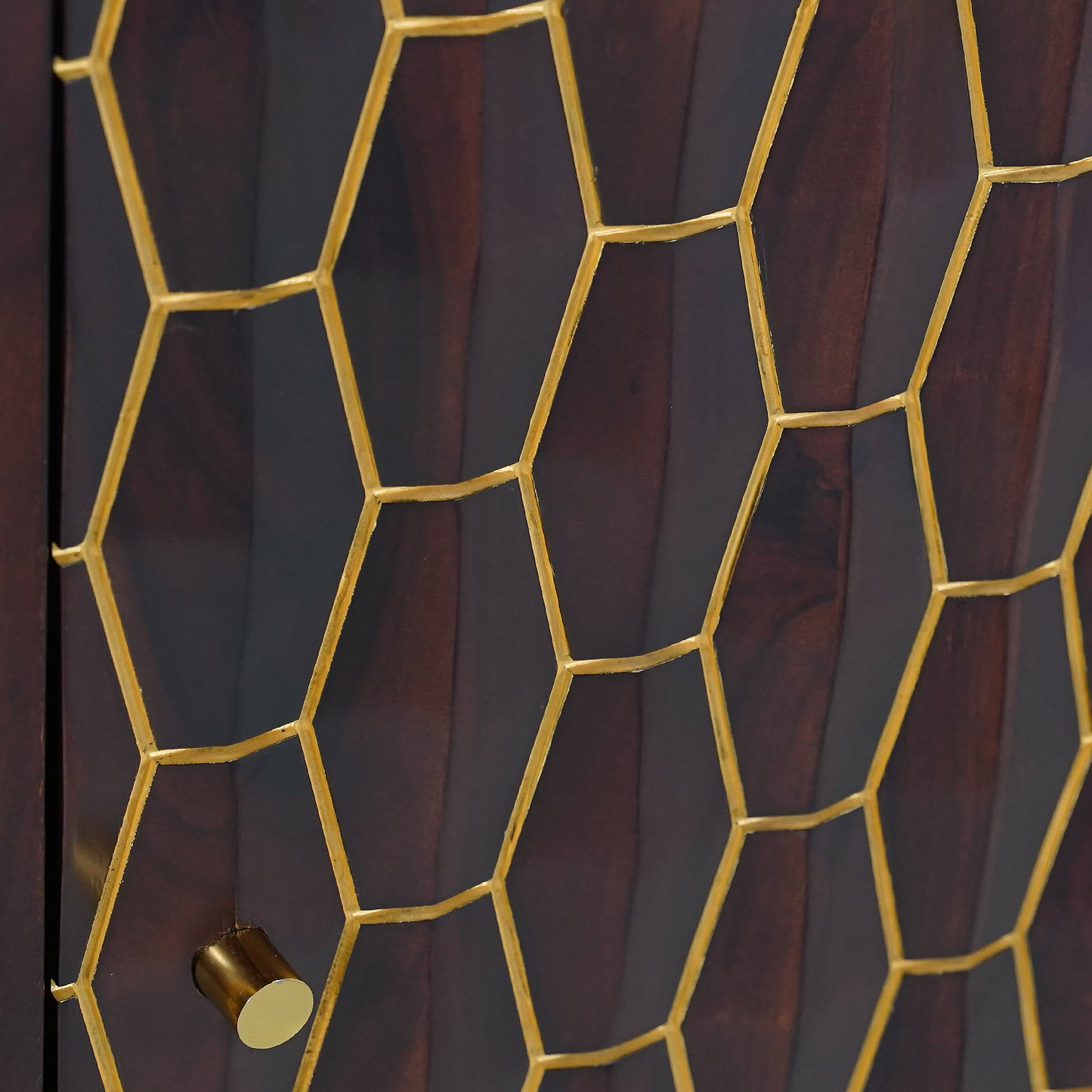 Ruby Sheesham Wood Sideboard in Walnut Finish