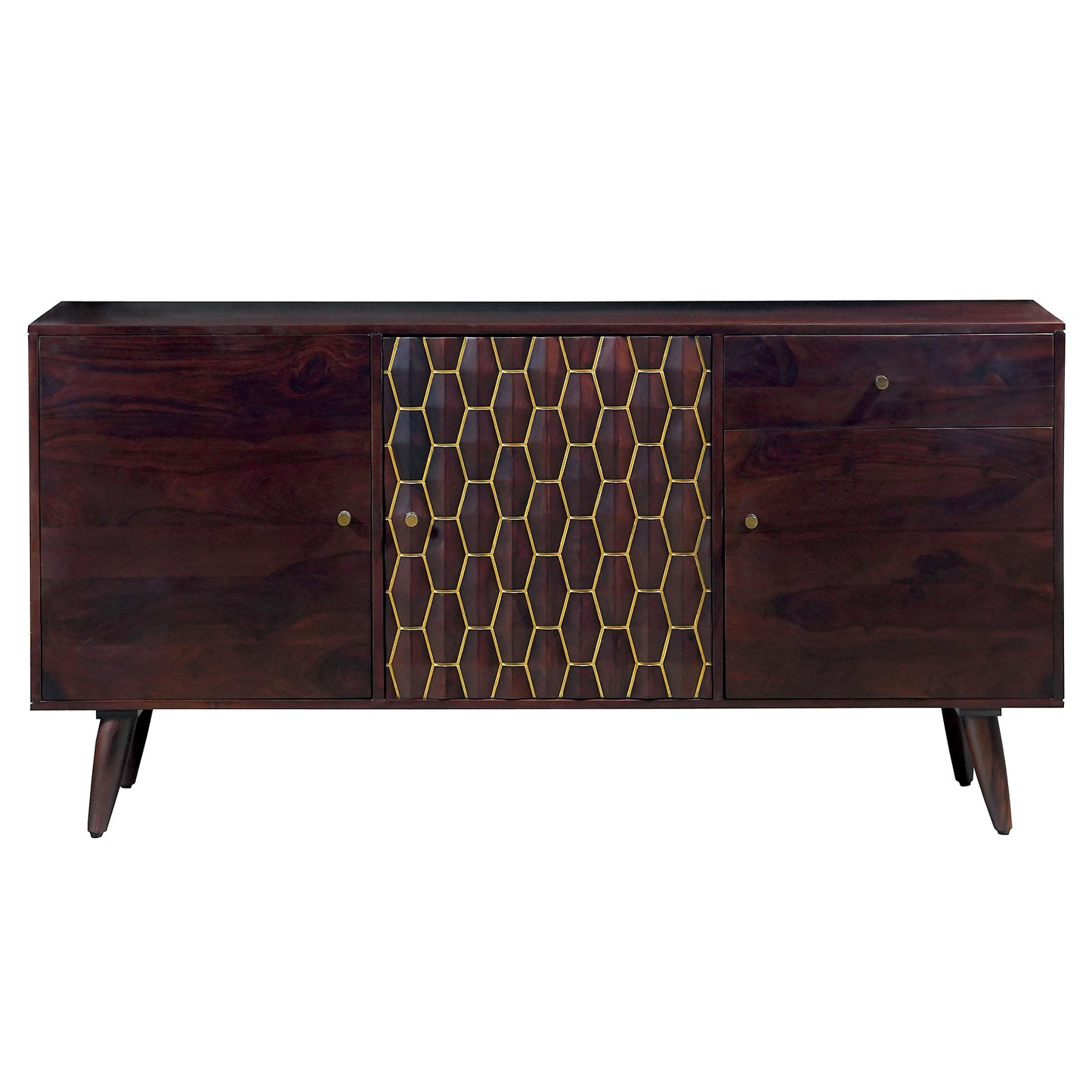 Ruby Sheesham Wood Sideboard in Walnut Finish