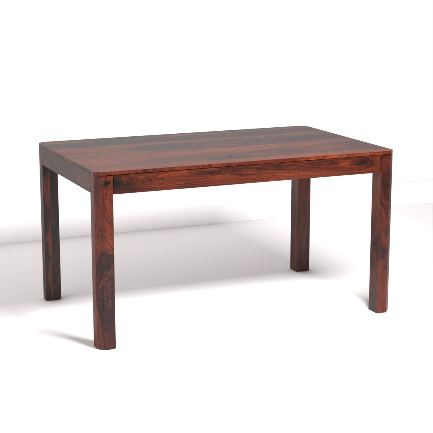 Ruby Sheesham Wood Six Seater Dining Table in Rosewood Finish