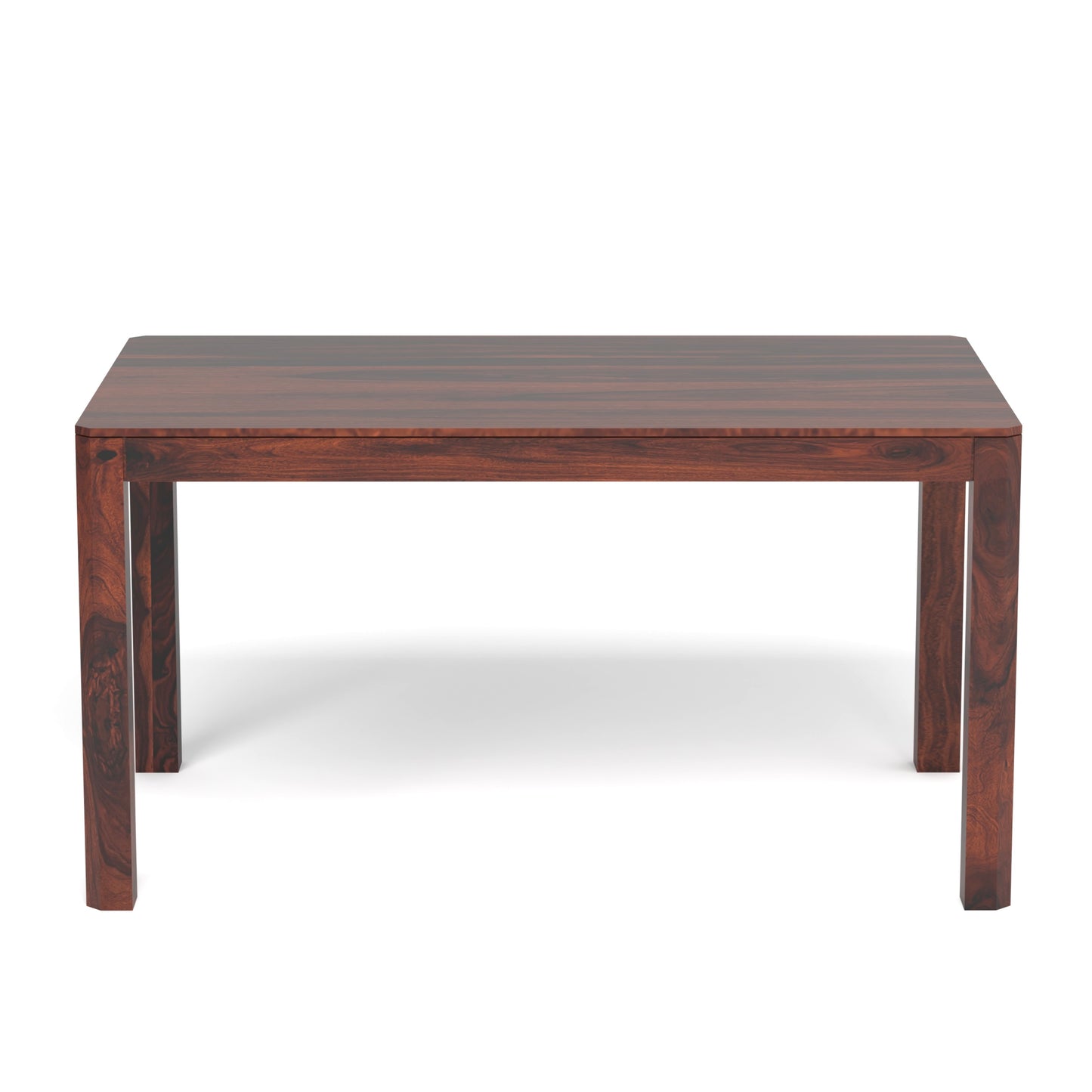 Ruby Sheesham Wood Six Seater Dining Table in Rosewood Finish