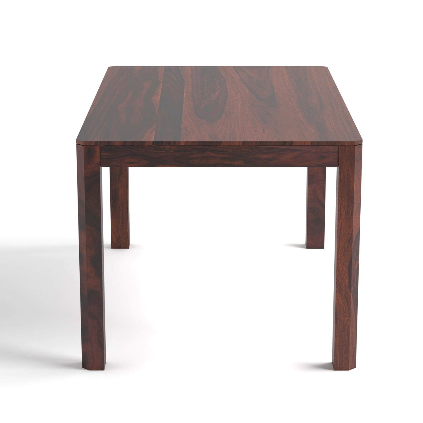 Ruby Sheesham Wood Six Seater Dining Table in Rosewood Finish