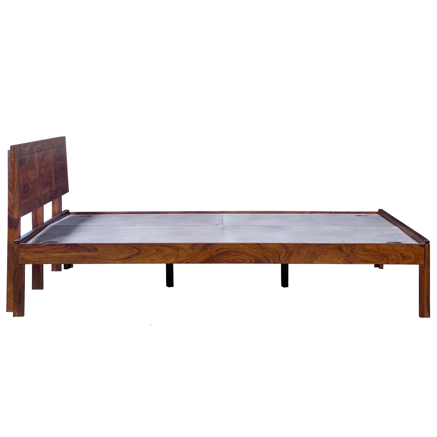 Seville Sheesham Wood Queen Size Bed in Honey Finish