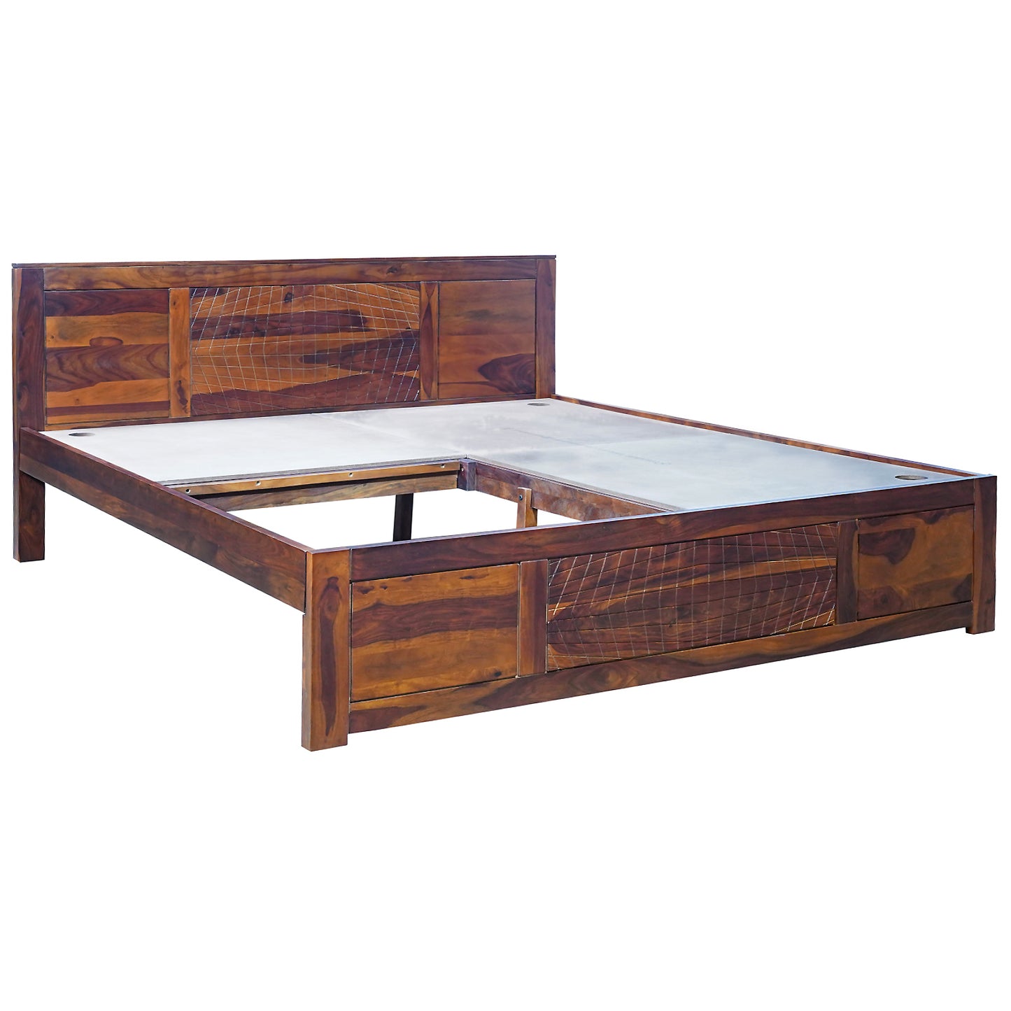 Sirius Sheesham Wood King Size Bed in Honey Finish