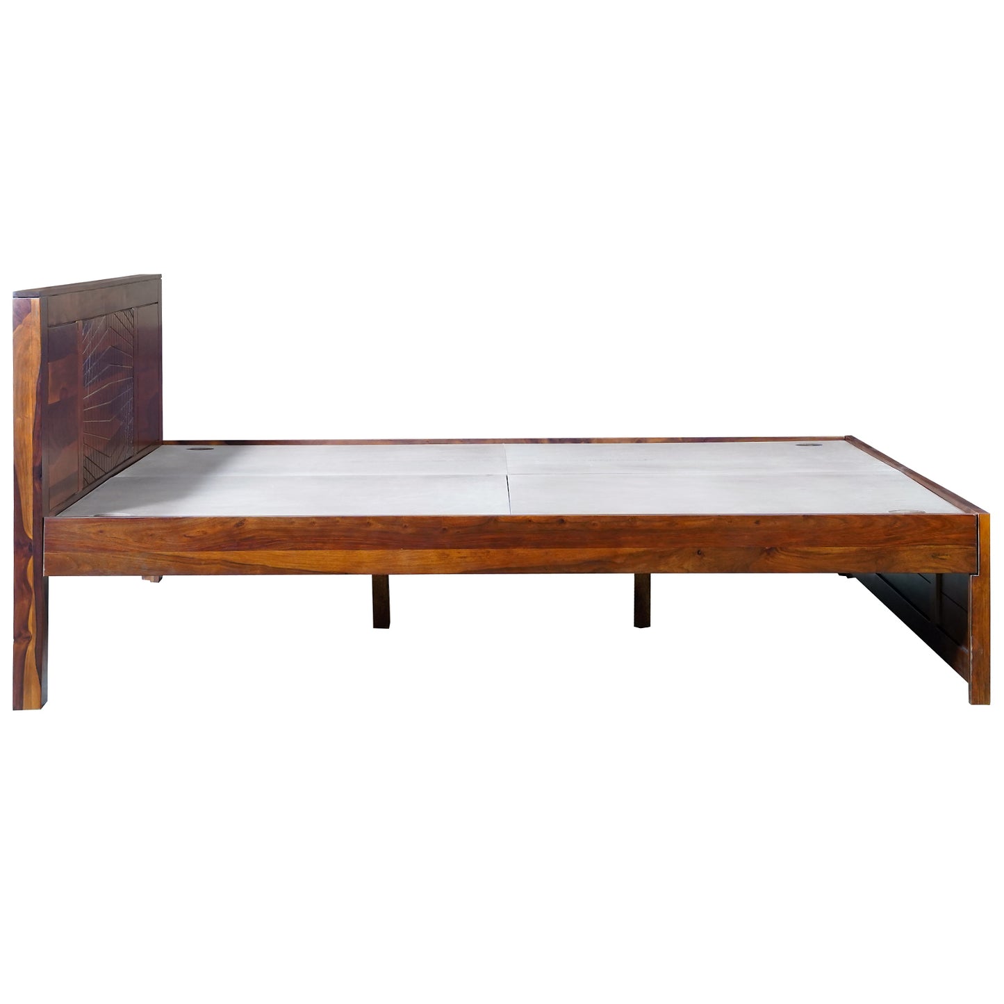 Sirius Sheesham Wood King Size Bed in Honey Finish