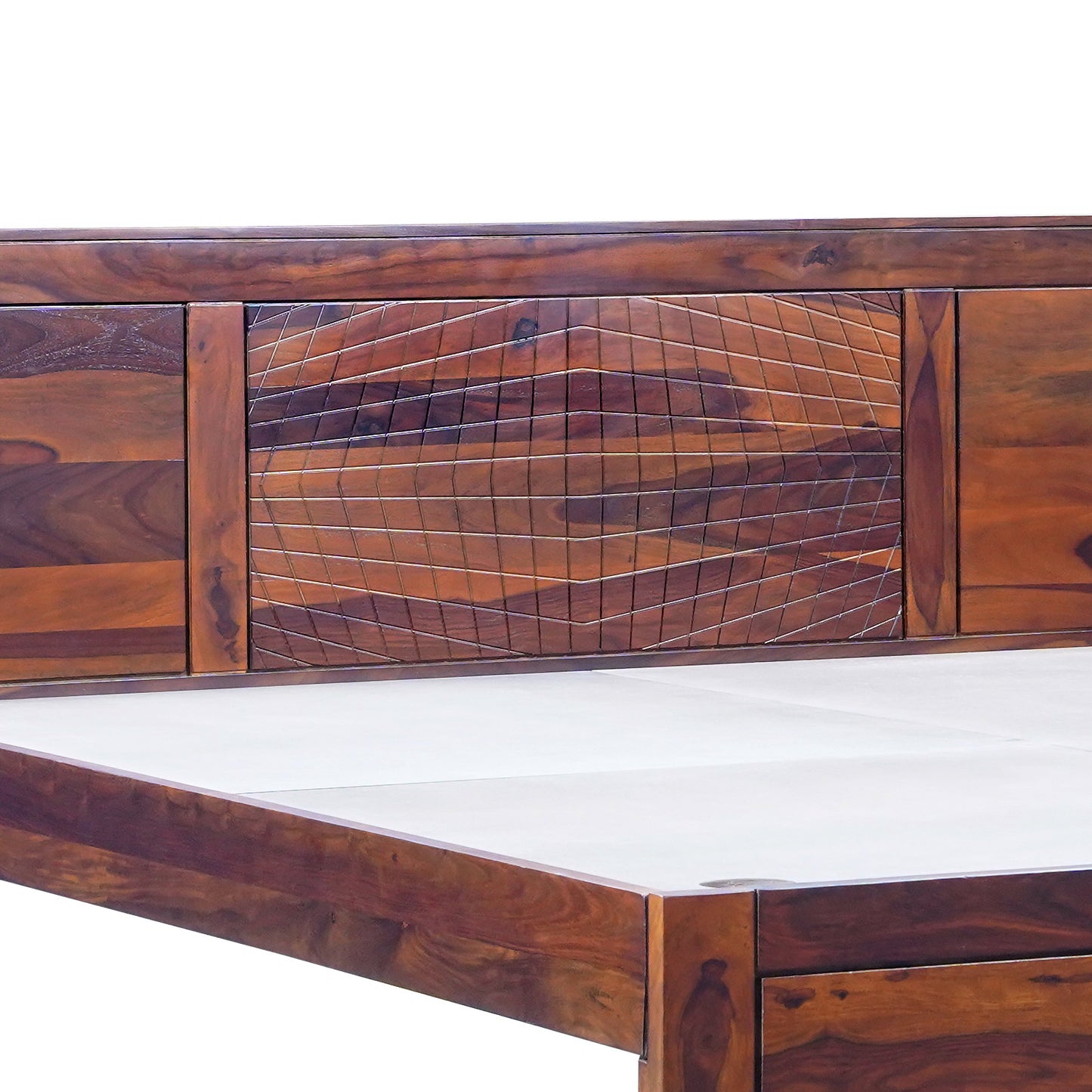 Sirius Sheesham Wood King Size Bed in Honey Finish