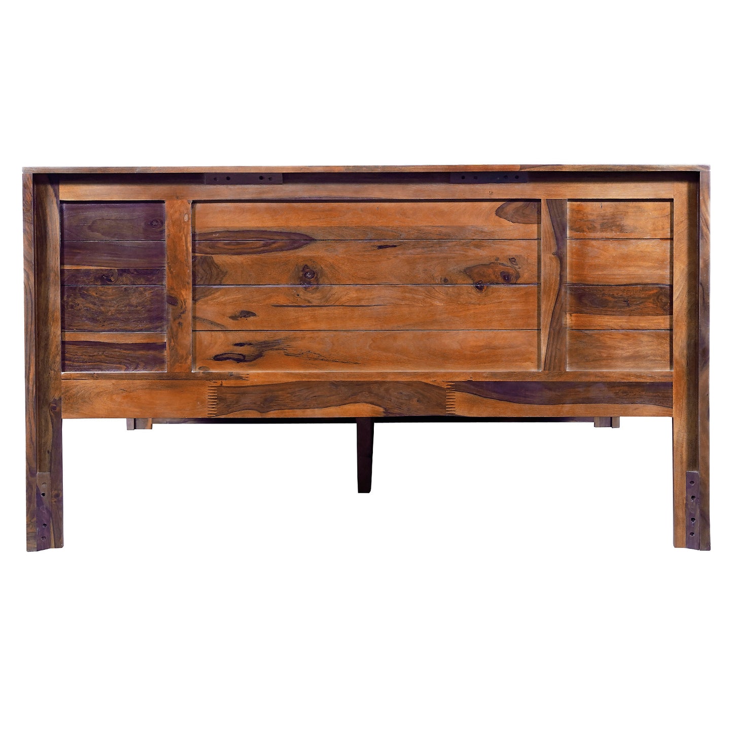 Sirius Sheesham Wood Queen Size Bed in Honey Finish