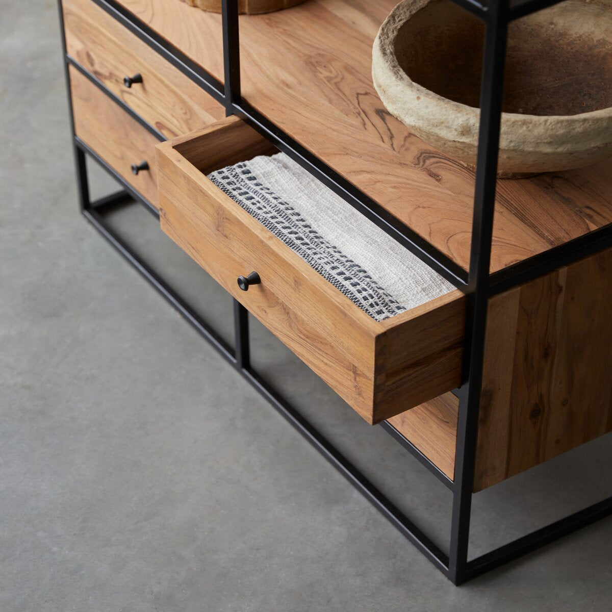 Slayer Solid Wood Industrial Bookshelf