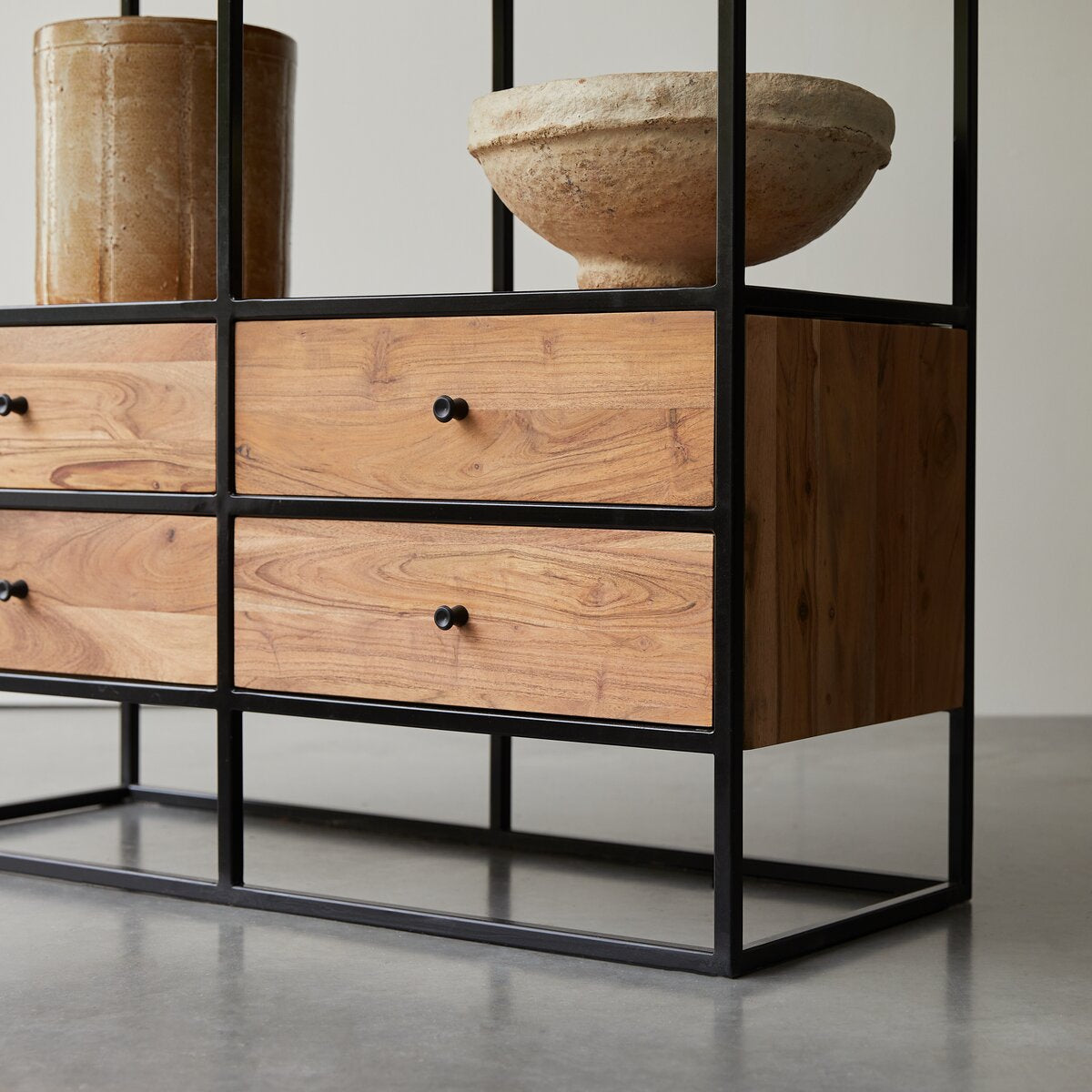Slayer Solid Wood Industrial Bookshelf