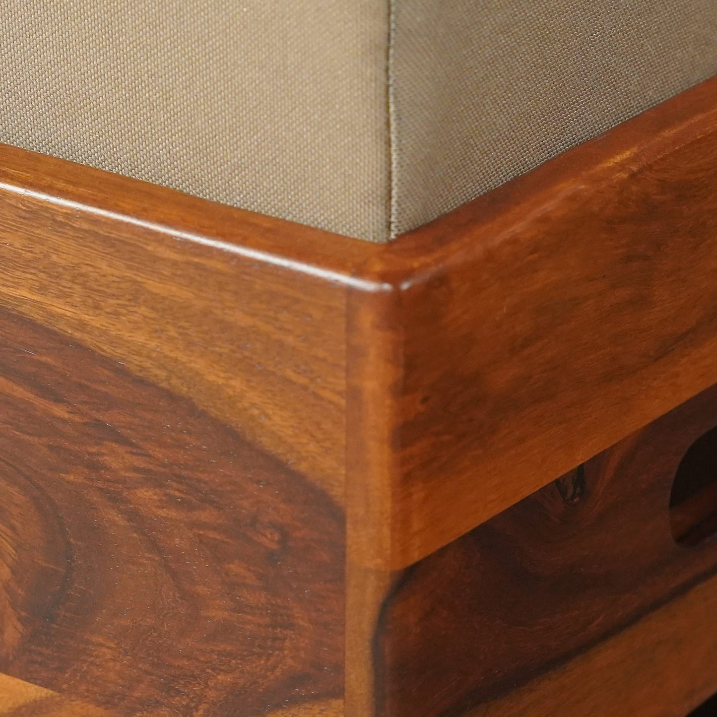 Smith Sheesham Wood Coffee Table Set Honey Finish