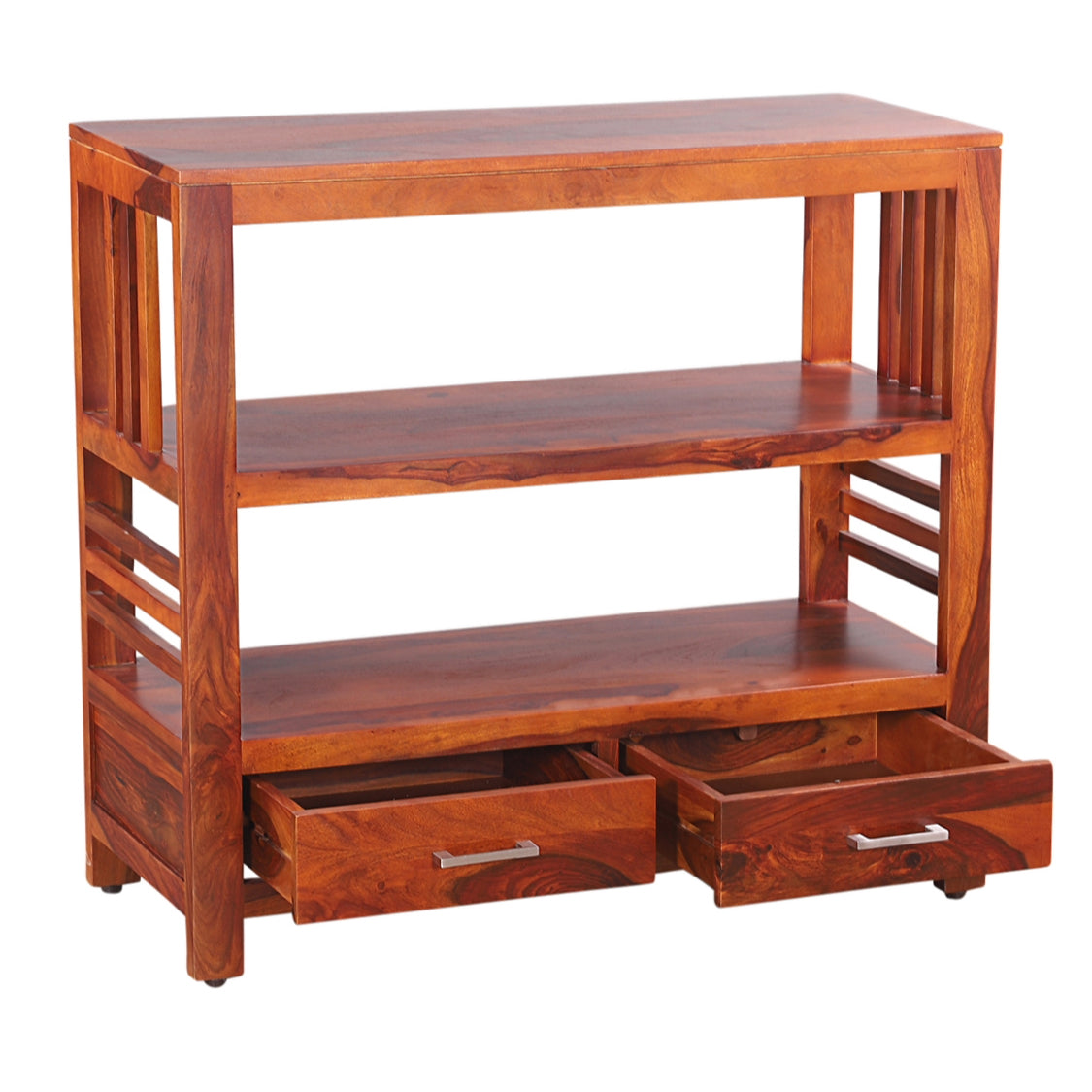 Stockholm Sheesham Wood Console Table in Honey Finish