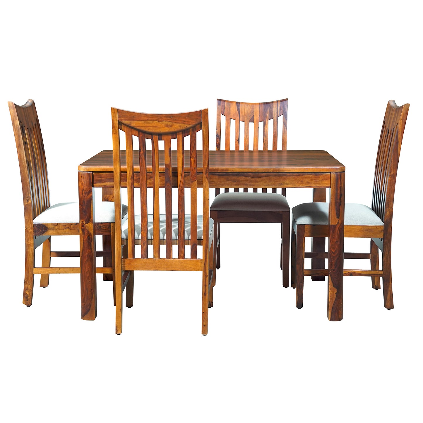 Toronto Sheesham Wood 4 Seater Dining Set in Honey Finish