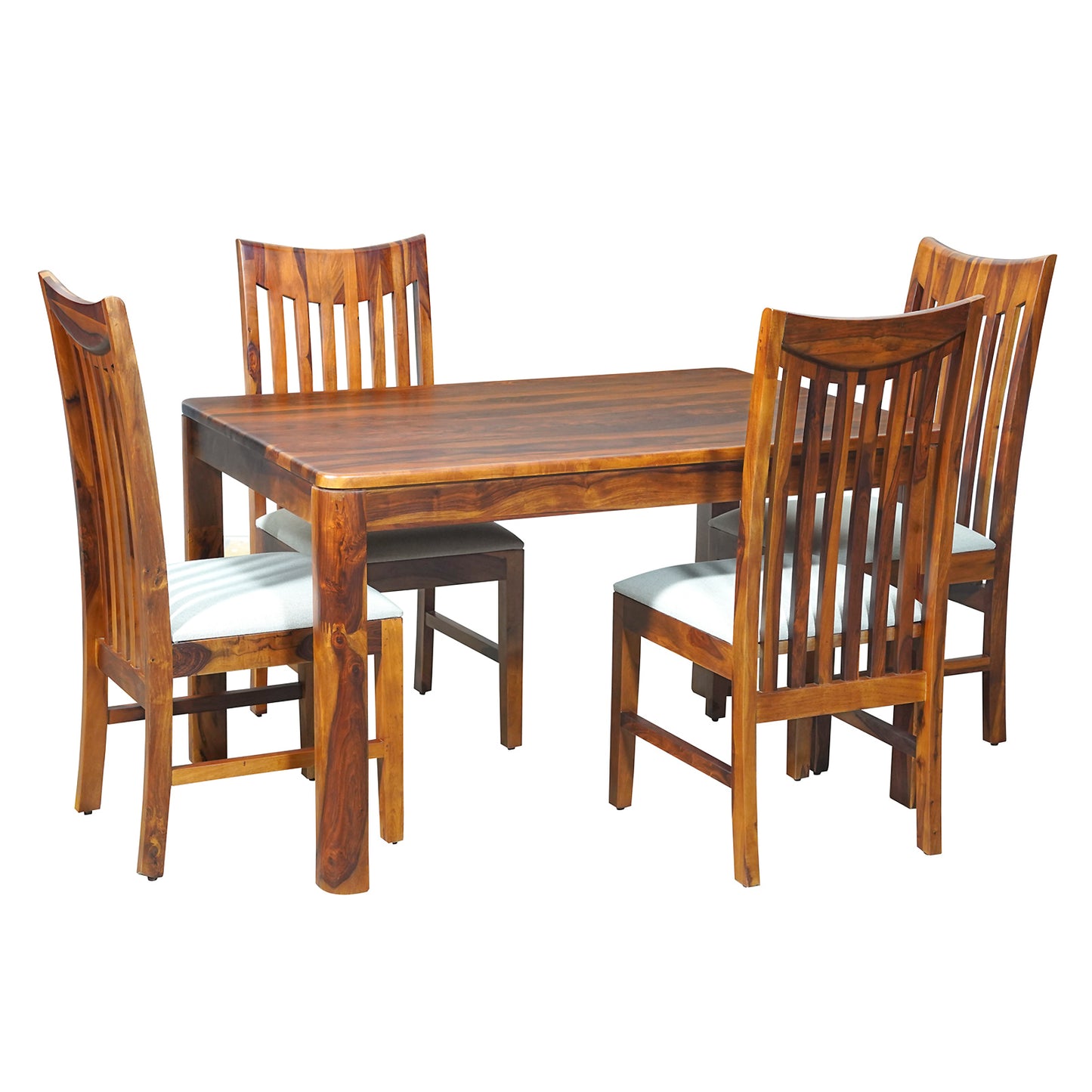 Toronto Sheesham Wood 4 Seater Dining Set in Honey Finish