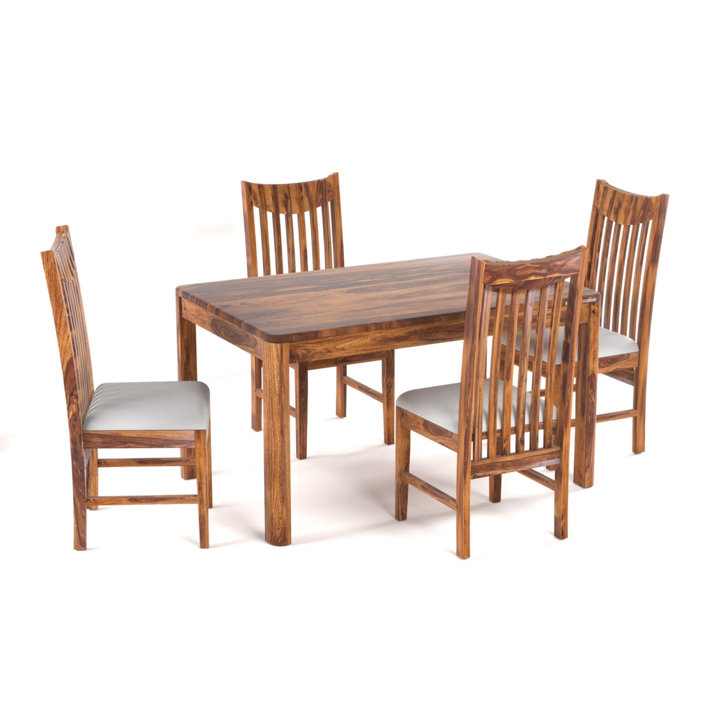 Toronto Sheesham Wood 4 Seater Dining Set in Honey Finish