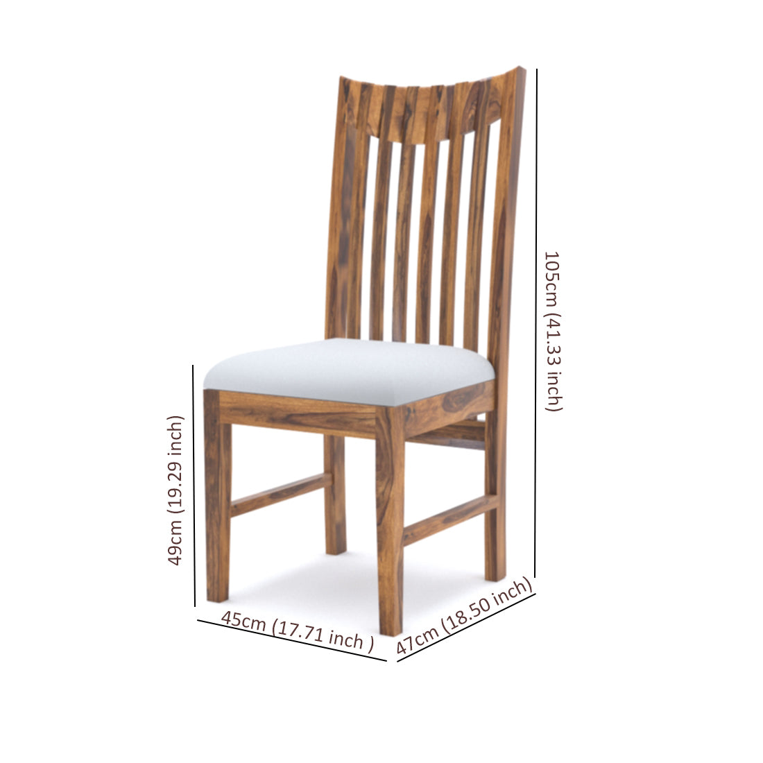 Toronto Sheesham Wood 4 Seater Dining Set in Honey Finish